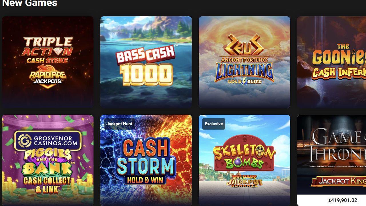 Gro Casino games